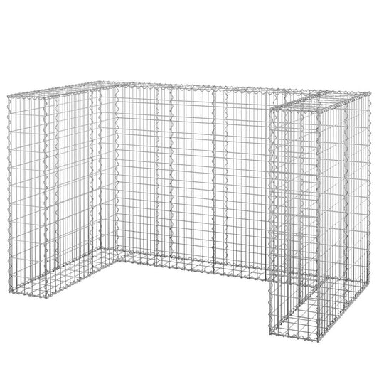 Gabion Wall for Garbage Bins Galvanised Steel 180x100x110 cm Gabion Wall for Garbage Bins Galvanised Steel 180x100x110 cm