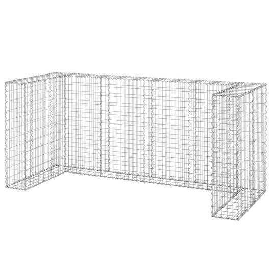 Gabion Wall for Garbage Bins Galvanised Steel 254x100x110 cm Gabion Wall for Garbage Bins Galvanised Steel 254x100x110 cm