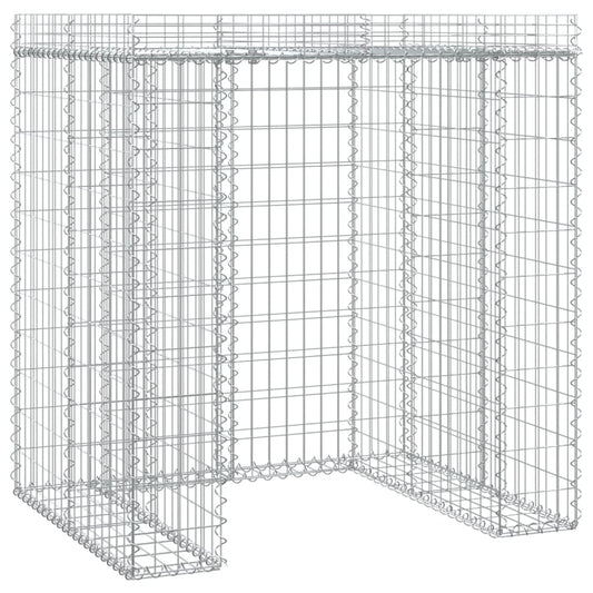 Gabion Wall for Garbage Bin 110x91x120 cm Galvanised Iron Gabion Wall for Garbage Bin 110x91x120 cm Galvanised Iron