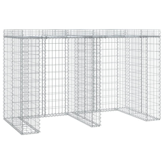 Gabion Wall for Garbage Bin 192x91x120 cm Galvanised Iron Gabion Wall for Garbage Bin 192x91x120 cm Galvanised Iron