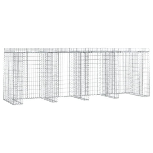 Gabion Wall for Garbage Bin 350x91x120 cm Galvanised Iron Gabion Wall for Garbage Bin 350x91x120 cm Galvanised Iron