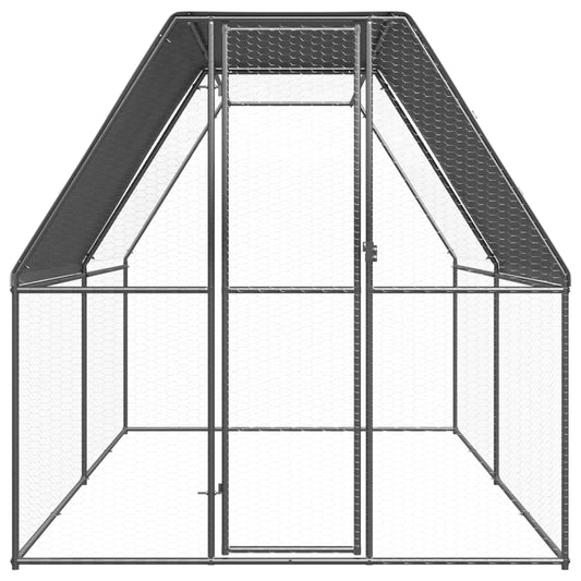 Outdoor Chicken Cage 2x4x2 m Galvanised Steel Outdoor Chicken Cage 2x4x2 m Galvanised Steel