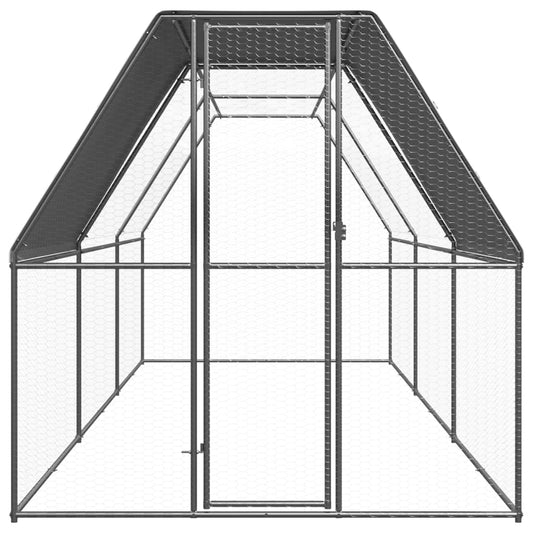 Outdoor Chicken Cage 2x6x2 m Galvanised Steel Outdoor Chicken Cage 2x6x2 m Galvanised Steel
