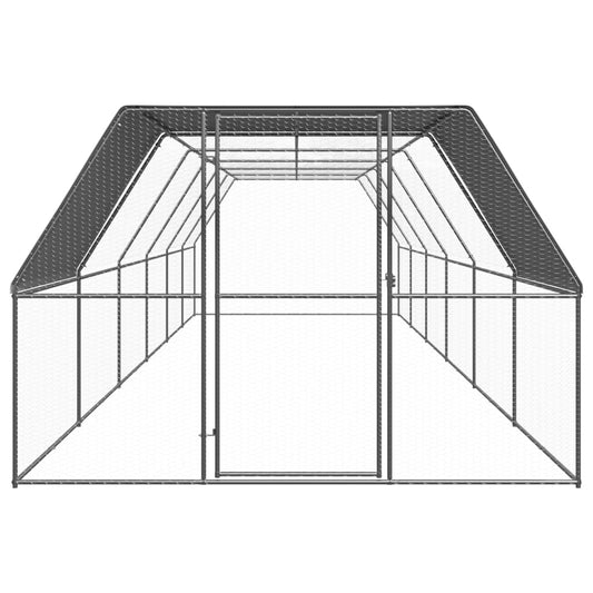 Outdoor Chicken Cage 3x12x2 m Galvanised Steel Outdoor Chicken Cage 3x12x2 m Galvanised Steel