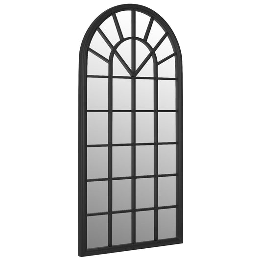 Garden Mirror Black 90x45 cm Iron for Outdoor Use Garden Mirror Black 90x45 cm Iron for Outdoor Use