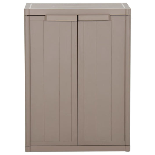 Garden Storage Cabinet Brown 65x45x88 cm PP Wood Look Garden Storage Cabinet Brown 65x45x88 cm PP Wood Look