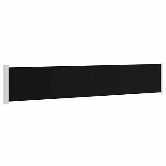 Patio Retractable Side Awning 117x600 cm Black Patio Retractable Side Awning 117x600 cm Black