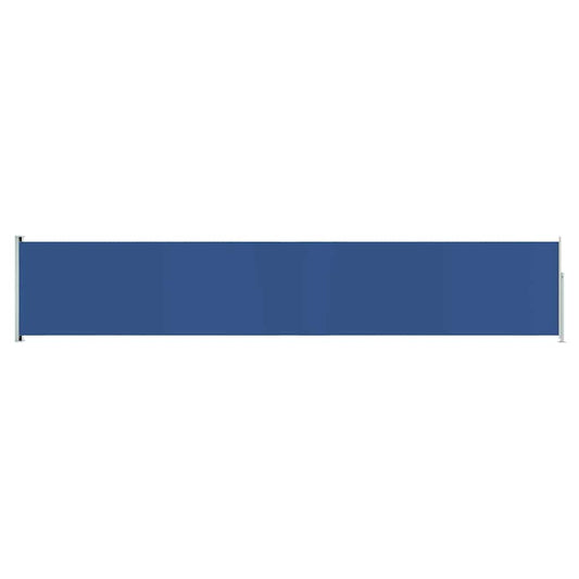 Patio Retractable Side Awning 117x600 cm Blue Patio Retractable Side Awning 117x600 cm Blue