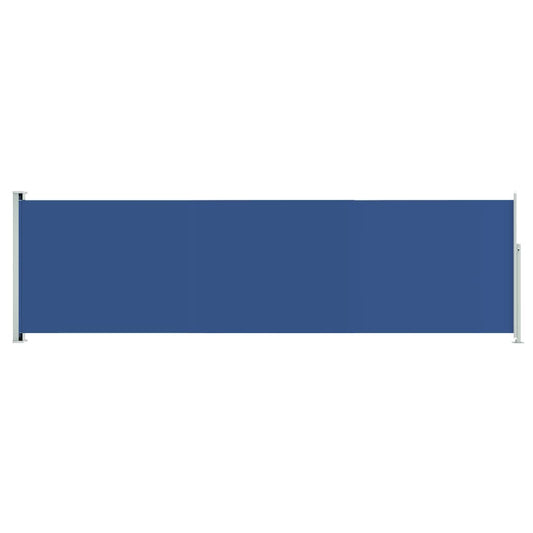 Patio Retractable Side Awning 180x600 cm Blue Patio Retractable Side Awning 180x600 cm Blue