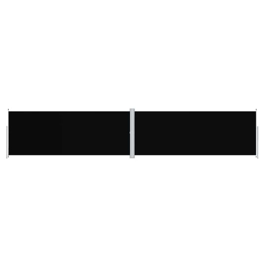 Retractable Side Awning Black 200x1000 cm Retractable Side Awning Black 200x1000 cm