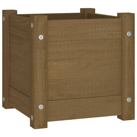 Garden Planter Honey Brown 31x31x31 cm Solid Pinewood Garden Planter Honey Brown 31x31x31 cm Solid Pinewood