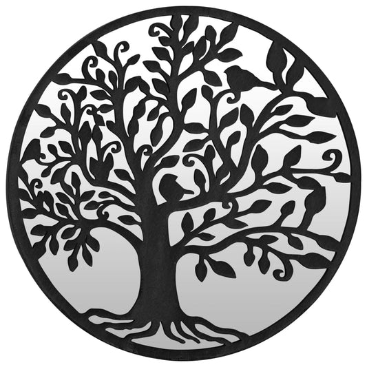 Mirror Black 40x2.5 cm Iron Round for Indoor Use Mirror Black 40x2.5 cm Iron Round for Indoor Use