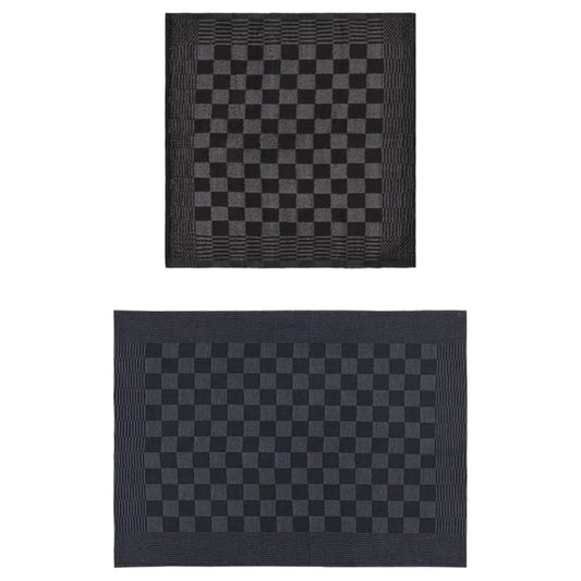 10 Piece Towel Set Black and Grey Cotton 10 Piece Towel Set Black and Grey Cotton