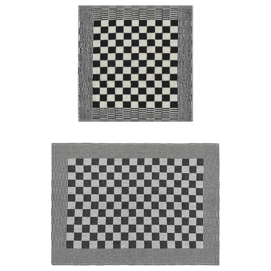 50 Piece Towel Set Black and White Cotton 50 Piece Towel Set Black and White Cotton