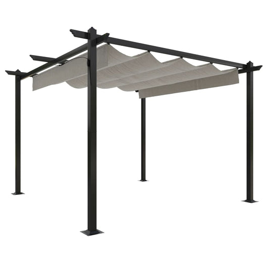 Garden Gazebo with Retractable Roof 3x3 m Cream Garden Gazebo with Retractable Roof 3x3 m Cream