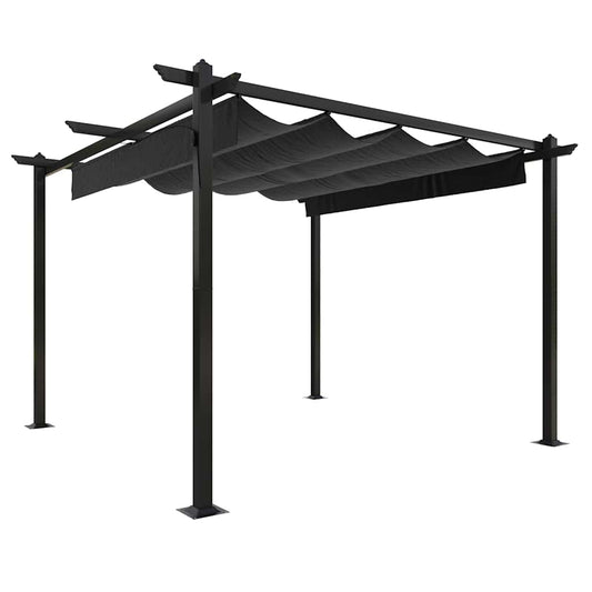 Garden Gazebo with Retractable Roof 3x3 m Anthracite Garden Gazebo with Retractable Roof 3x3 m Anthracite
