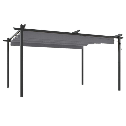 Garden Gazebo with Retractable Roof 4x3 m Anthracite Garden Gazebo with Retractable Roof 4x3 m Anthracite