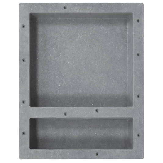 Shower Niche with 2 Compartments Matt Grey 41x51x10 cm Shower Niche with 2 Compartments Matt Grey 41x51x10 cm