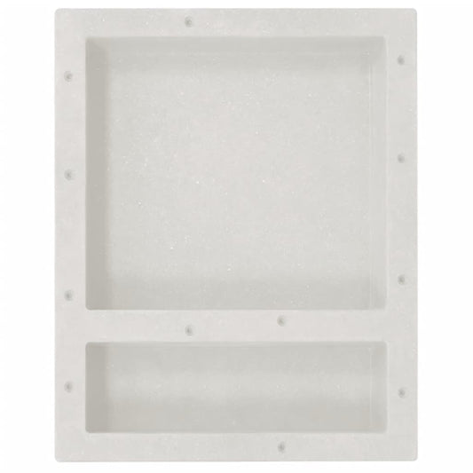 Shower Niche with 2 Compartments Matt White 41x51x10 cm Shower Niche with 2 Compartments Matt White 41x51x10 cm