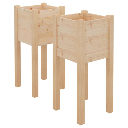 Garden Planters 2 pcs 31x31x70 cm Solid Pinewood Garden Planters 2 pcs 31x31x70 cm Solid Pinewood