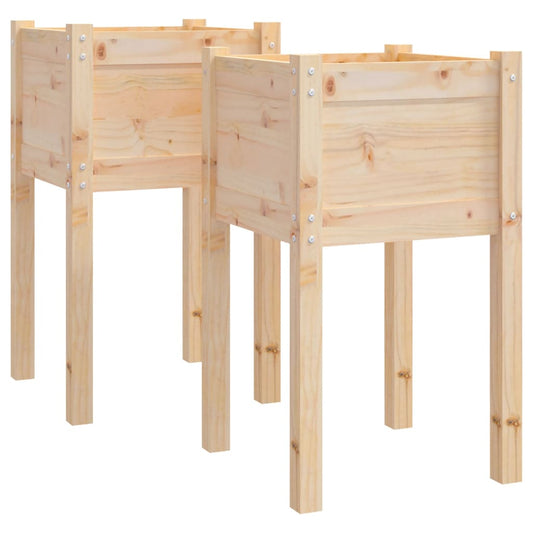 Garden Planters 2 pcs 40x40x70 cm Solid Pinewood Garden Planters 2 pcs 40x40x70 cm Solid Pinewood