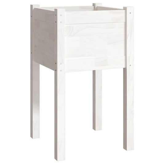 Garden Planter White 40x40x70 cm Solid Pinewood Garden Planter White 40x40x70 cm Solid Pinewood