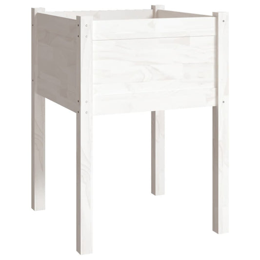Garden Planter White 50x50x70 cm Solid Pinewood Garden Planter White 50x50x70 cm Solid Pinewood