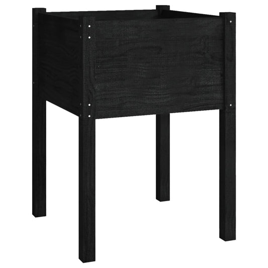 Garden Planter Black 50x50x70 cm Solid Pinewood Garden Planter Black 50x50x70 cm Solid Pinewood