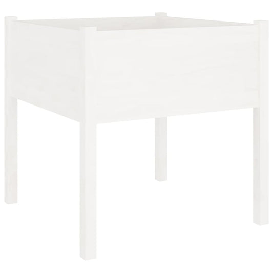 Garden Planter White 70x70x70 cm Solid Pinewood Garden Planter White 70x70x70 cm Solid Pinewood