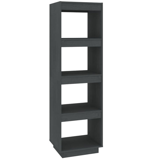 Book Cabinet/Room Divider Grey 40x35x135 cm Solid Pinewood Book Cabinet/Room Divider Grey 40x35x135 cm Solid Pinewood