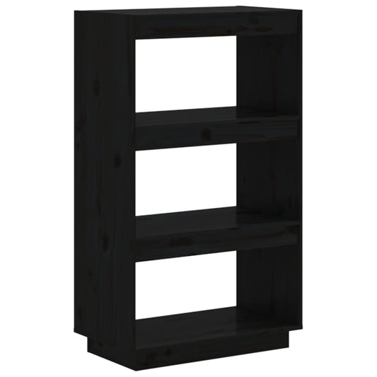 Book Cabinet/Room Divider Black 60x35x103 cm Solid Wood Pine Book Cabinet/Room Divider Black 60x35x103 cm Solid Wood Pine