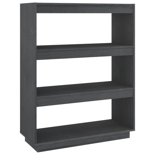 Book Cabinet/Room Divider Grey 80x35x103 cm Solid Pinewood Book Cabinet/Room Divider Grey 80x35x103 cm Solid Pinewood