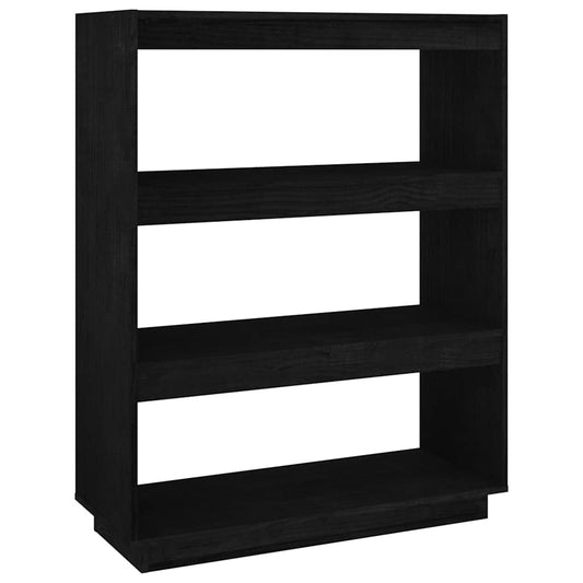 Book Cabinet/Room Divider Black 80x35x103 cm Solid Wood Pine Book Cabinet/Room Divider Black 80x35x103 cm Solid Wood Pine