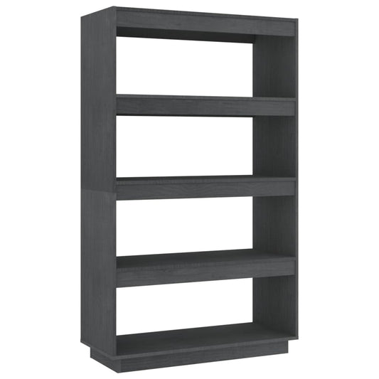 Book Cabinet/Room Divider Grey 80x35x135 cm Solid Pinewood Book Cabinet/Room Divider Grey 80x35x135 cm Solid Pinewood