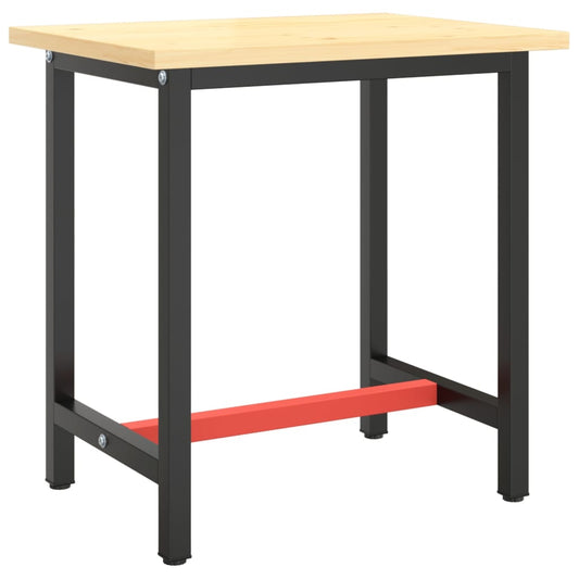 Work Bench Frame Matte Black and Matte Red 70x50x79 cm Metal Work Bench Frame Matte Black and Matte Red 70x50x79 cm Metal