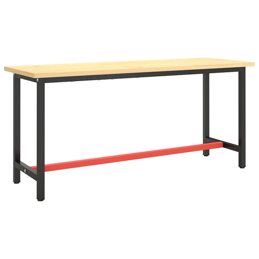 Work Bench Frame Matte Black and Matte Red 170x50x79 cm Metal Work Bench Frame Matte Black and Matte Red 170x50x79 cm Metal