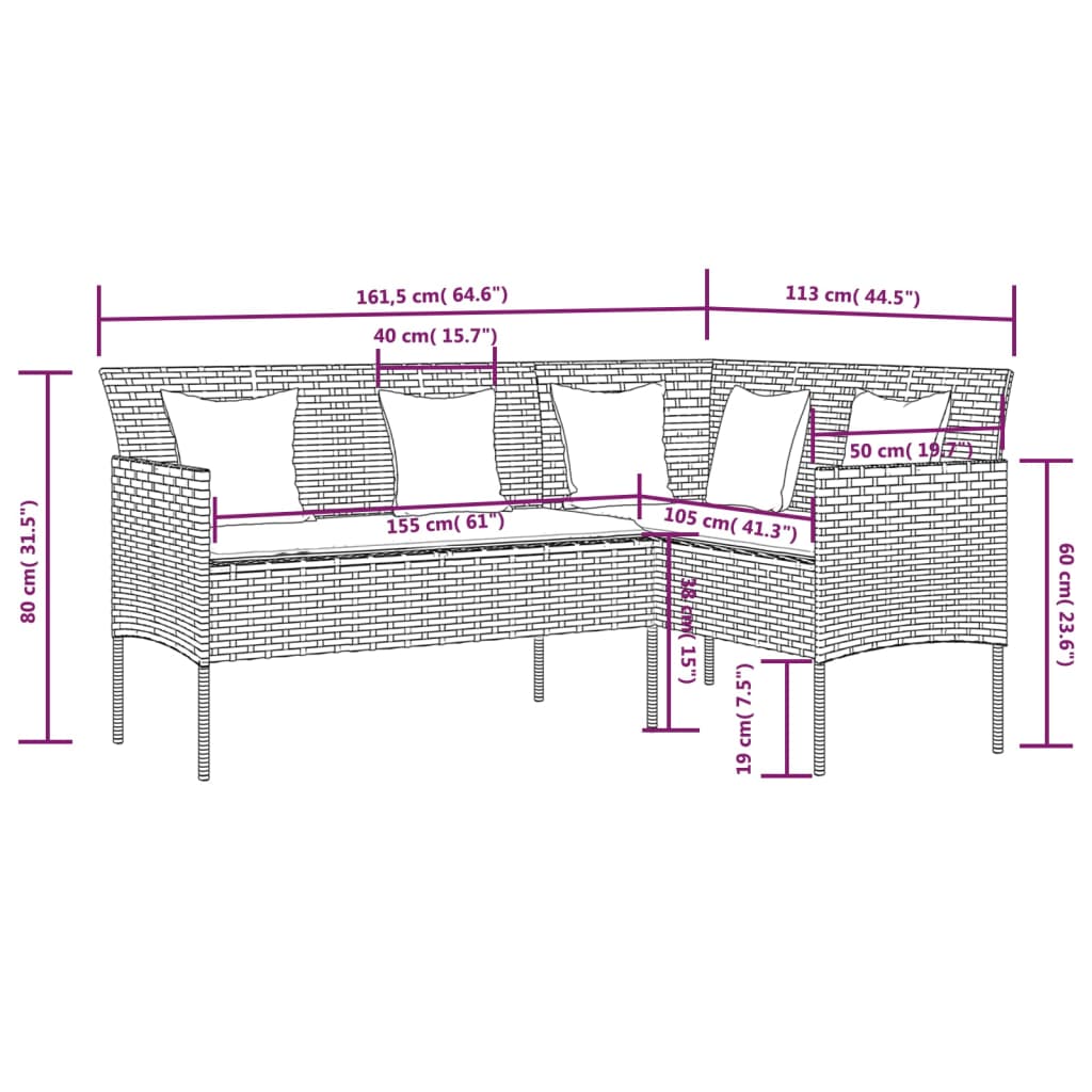 Couch Sofa Set | Black, Cream White