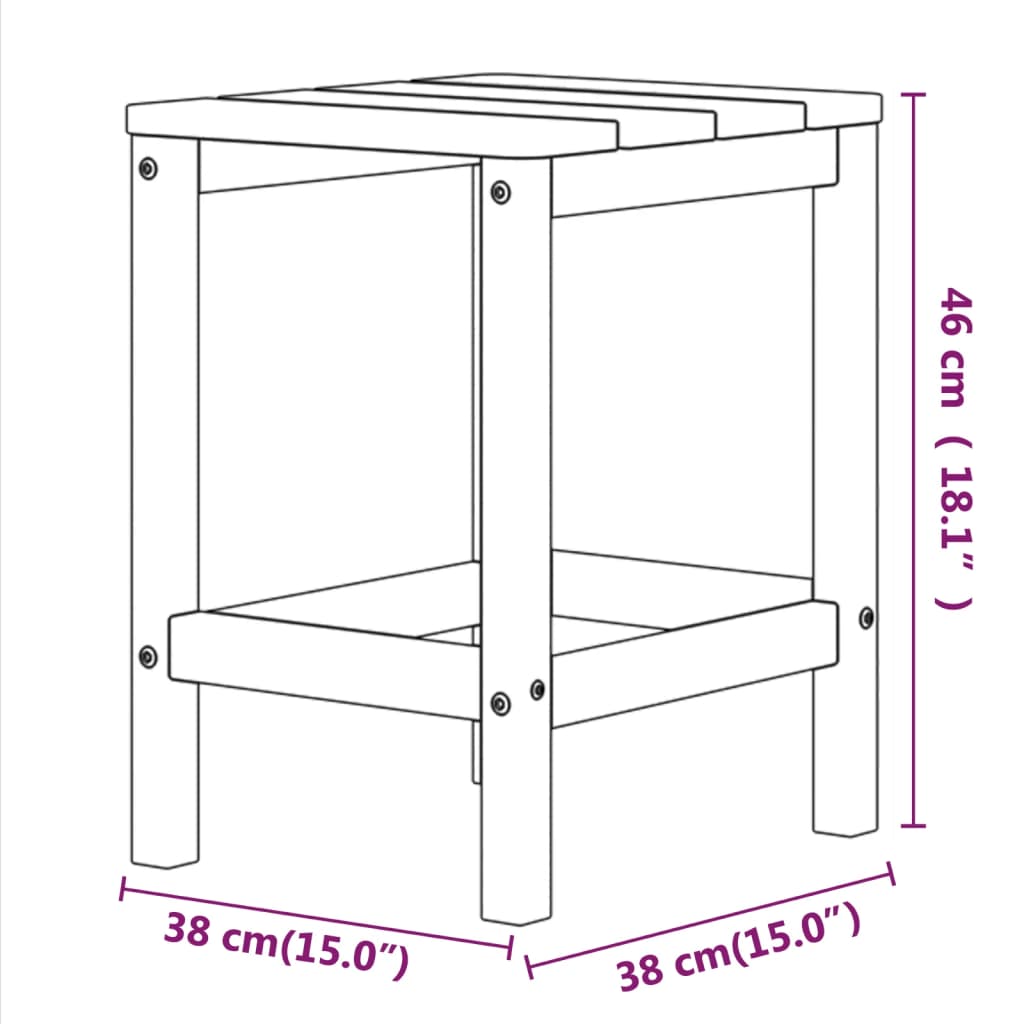Garden Table | Brown | HDPE (High Density Polyethylene), Steel