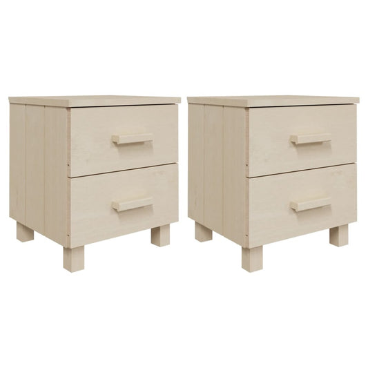 Bedside Cabinets HAMAR 2 pcs Honey Brown 40x35x44.5cm Solid Wood Bedside Cabinets HAMAR 2 pcs Honey Brown 40x35x44.5cm Solid Wood