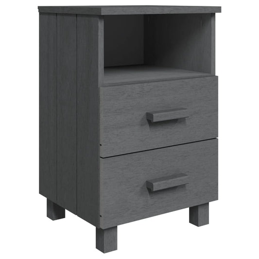 Bedside Cabinet HAMAR Dark Grey 40x35x62 cm Solid Wood Pine Bedside Cabinet HAMAR Dark Grey 40x35x62 cm Solid Wood Pine
