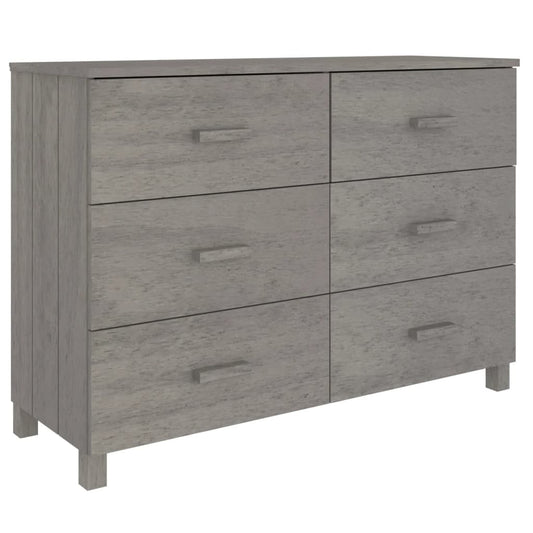 Sideboard HAMAR Light Grey 113x40x80 cm Solid Wood Pine Sideboard HAMAR Light Grey 113x40x80 cm Solid Wood Pine