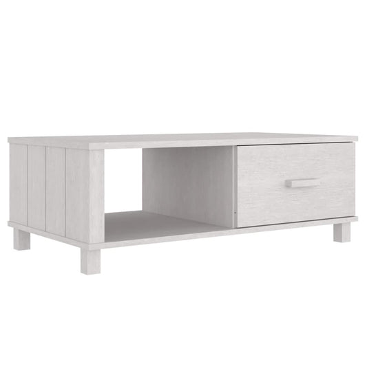 Coffee Table HAMAR White 100x55x35 cm Solid Wood Pine Coffee Table HAMAR White 100x55x35 cm Solid Wood Pine