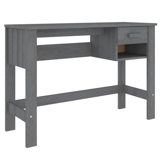 Desk HAMAR Dark Grey 110x40x75 cm Solid Wood Pine Desk HAMAR Dark Grey 110x40x75 cm Solid Wood Pine