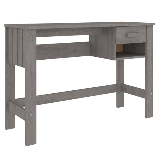 Desk HAMAR Light Grey 110x40x75 cm Solid Wood Pine Desk HAMAR Light Grey 110x40x75 cm Solid Wood Pine