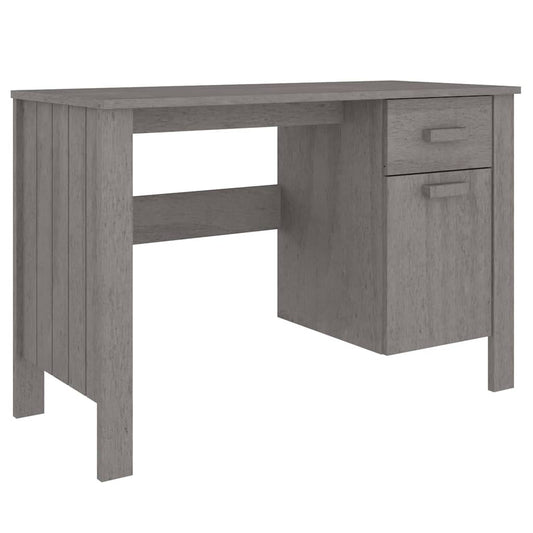 Desk "HAMAR" Light Grey 113x50x75 cm Solid Wood Pine Desk "HAMAR" Light Grey 113x50x75 cm Solid Wood Pine