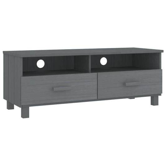 TV Cabinet HAMAR Dark Grey 106x40x40 cm Solid Wood Pine TV Cabinet HAMAR Dark Grey 106x40x40 cm Solid Wood Pine