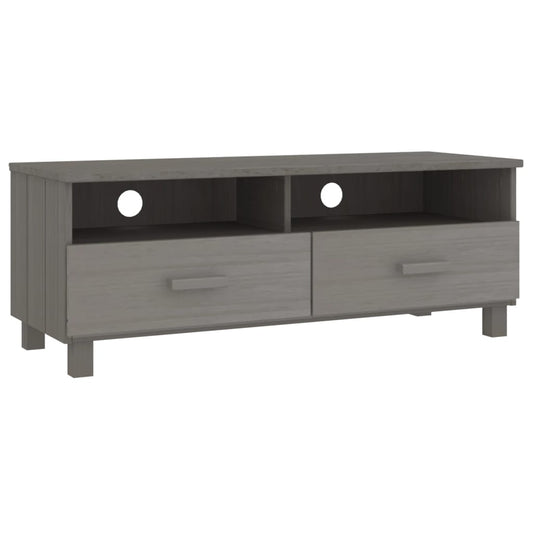 TV Cabinet HAMAR Light Grey 106x40x40 cm Solid Wood Pine TV Cabinet HAMAR Light Grey 106x40x40 cm Solid Wood Pine