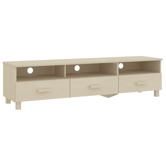 TV Cabinet HAMAR Honey Brown 158x40x40 cm Solid Wood Pine TV Cabinet HAMAR Honey Brown 158x40x40 cm Solid Wood Pine