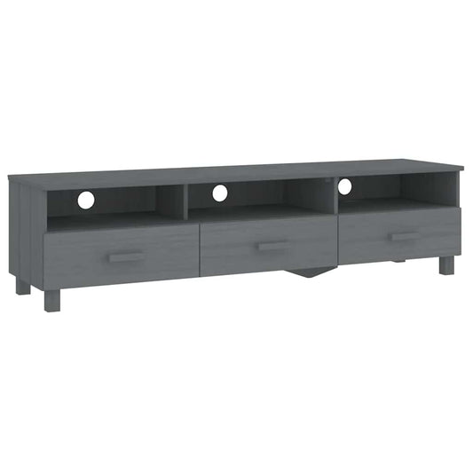 TV Cabinet HAMAR Dark Grey 158x40x40 cm Solid Wood Pine TV Cabinet HAMAR Dark Grey 158x40x40 cm Solid Wood Pine