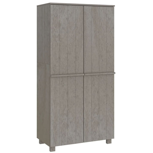 Wardrobe HAMAR Light Grey 89x50x180 cm Solid Wood Pine Wardrobe HAMAR Light Grey 89x50x180 cm Solid Wood Pine